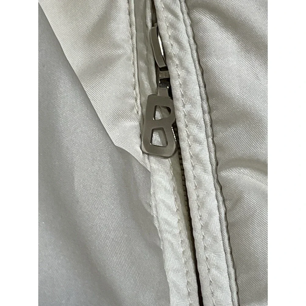 Vintage Bogner Reversible Puffer Jacket Plaid Wool Ivory Hooded Ski Bomber‎